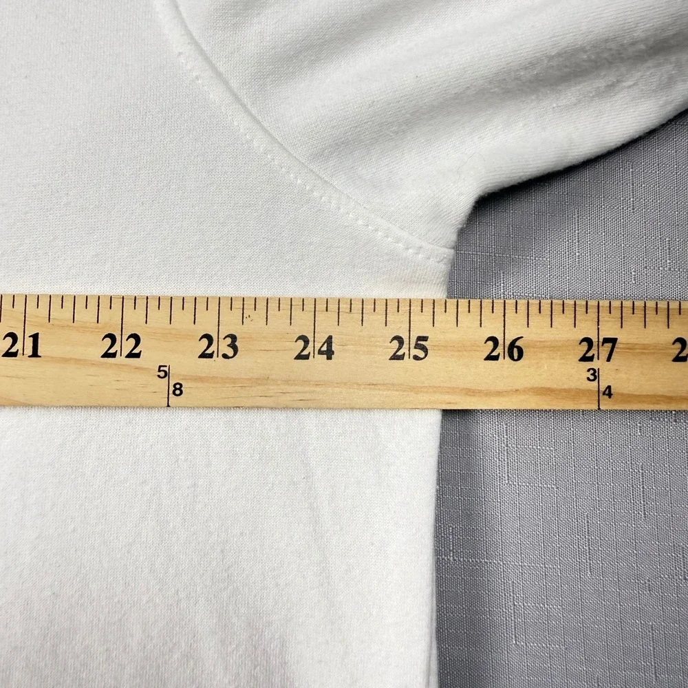 True Religion Mens White Graphic Sleeve Full Zip Hoodie Sweatshirt 2XL